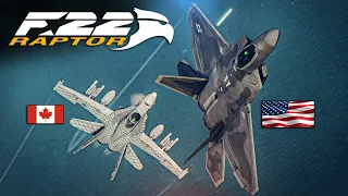 F/A-18C Hornet Vs F-22 Raptor DOGFIGHT | Digital Combat Simulator | DCS |