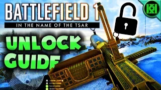 Battlefield 1: Weapon Unlock Guide "In the Name of the Tsar" DLC | All BF1 New Weapons Gameplay