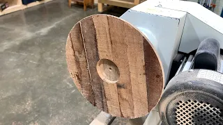 Turning Walnut Plate from Scrap Wood / woodworking & woodturning