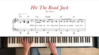 Hit The Road Jack - Ray Charles. Piano tutorial + sheet music. Early intermediate