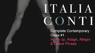 A Complete Contemporary Dance Class  #1-  warm up, adage, allegro and a choreographed routine -  ICV