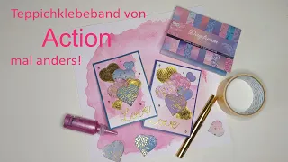 Teil 1: Unglaublicher Effekt mit Teppichklebeband?  - Karten basteln mit Actionmaterial