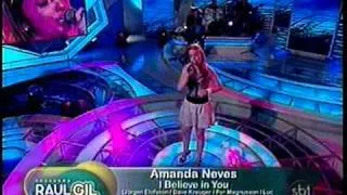 Amanda Neves I Believe in You - SBT Raul Gil Jovens Talentos 11/09/2010