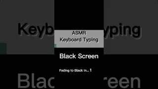 ASMR Keyboard Typing White Noise Black Screen for Sleeping and Studying!