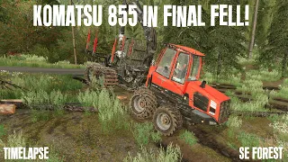 fs22 Forestry on Neu MiniBrunn | Komatsu 855 in final fell | Timelapse