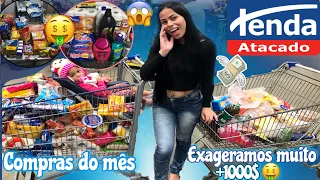 COMPRAS DO MÊS DE MAIO NO TENDA ATACADO | MOSTREI VALORES + VALOR TOTAL DOIS CARRINHOS CHEIOS