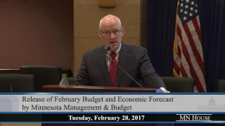 Release of February Budget and Economic Forecast by Minnesota Management and Budget  2/28/17