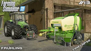 Repairing EQUIPMENT and making GRASS BALES | Animals on Frühling | Farming Simulator 22 | Episode 13