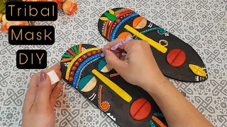 Tribal Couple Mask Making with Cardboard and Clay | African Mask Making DIY