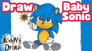How to Draw Baby Sonic from Sonic the Hedgehog