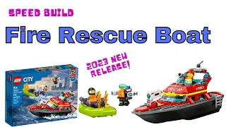 LEGO 60373 City Fire Rescue Boat Speed Build Review [Includes Float Test] 2023 New