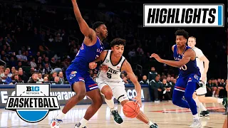 Highlights: Jayhawks and Spartans Battle at MSG | Kansas vs. Michigan State | Nov. 9, 2021