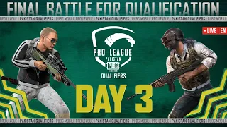 [EN] 2022 PMPL Pakistan Qualifiers Day 3 | Spring | Final Battle For Qualification