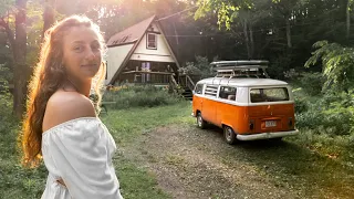 Moving into an Old A-Frame Cabin in the Woods