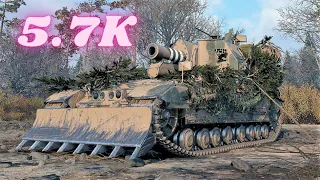 Conqueror Gun Carriage 5.7K Damage ( Arty ) World of Tanks Replays
