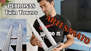 Presente Criativo Para Namorada - Edifícil Petronas Twin Towers de Palitos Artesanato Elton donadon