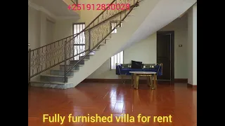 Fully Furnished villa for rent Ethiopia Addis Abeba locted at figa   call +251912830028