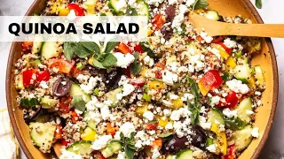 Mediterranean Quinoa Salad Recipe | Healthy Mediterranean Salad!