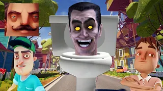 Hello Neighbor - My New Neighbor Skibidi Toilets Boss G-Mann Act 2 Trampoline Season Gameplay