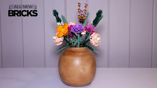 Lego Botanical Collection 10280 Flower Bouquet with Magnolia Vase Speed Build