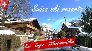 What is a Swiss ski resort village like? Drive Switzerland 🇨🇭 | Bex - Gryon - Villars-sur-Ollon 4K