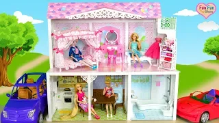 Two-story Japanese-style Doll house for Barbie dolls Unboxing Rumah boneka Barbie  Casa de boneca