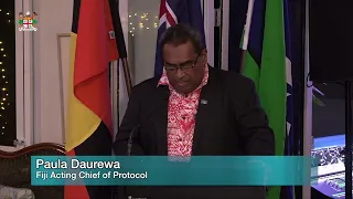 Fiji Acting Chief of Protocol delivered his remarks at the Australian Day reception