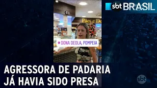 Agressora de clientes em padaria já havia sido presa por furto | SBT Brasil (23/11/20)