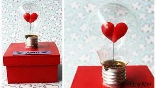 DIY: Caixa decorada com lâmpada do amor