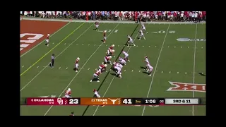 Caleb Williams drops the snap but still finds Marvin Mims in the 2021 Red River Rivalry