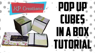 Pop up cubes in a box tutorial || By KP Creations gifts || #giftideas #DIY