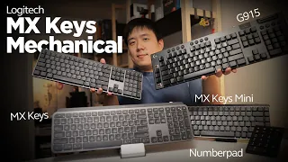 Logitech MX Keys Mechanical - Low Profile Productivity Keyboard - Compared with G915 and MX Keys