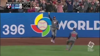 EL HOME RUN QUE ADAM JONES LE ROBÓ A MACHADO EN  EL CLÁSICO MUNDIAL DE BÉISBOL 2017