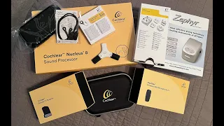 Accessories & Extras included Cochlear Nucleus 8 Implant : TV Streamer, Mini Mic, Dryer, and tote.