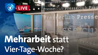 Mehrarbeit statt Vier-Tage-Woche: Booster für die Wirtschaft? | ARD-Presseclub