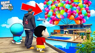 GTA 5: Franklin Shin Chan Upgrading Their Flying House in Gta 5 in Telugu