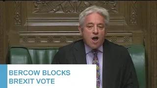MPs will not vote on Boris Johnson's Brexit deal, speaker John Bercow rules | 5 News