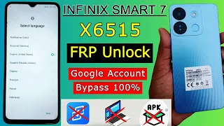 Infinix Smart 7 X6515 FRP Bypass Android 12 | Infinix Smart 7 hd Frp Bypass | Google Account Unlock