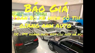 Báo giá toàn bộ các mặt hàng đang bầy bán tại GIANG ANH AUTO 495 hoàng quốc việt cầu giấy hà nội