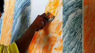 Wall putty marble technique || 3d wall paint || 3d wallpaper || 3d wall design | Billa Paint Guide.