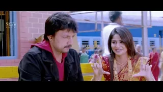 Rowdies attack on Kiccha Sudeep in Railway Station | Rachita Ram | Kannada Best Scenes