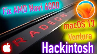 FIX GPU AMD NAVI 6000 SERIES / MACOS 13 VENTURA / HACKINTOSH! - ALEXEY BORONENKOV