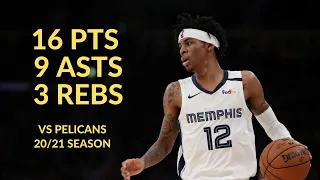 Ja Morant 16 Pts 9 Asts 3 Rebs Highlights vs New Orleans Pelicans | NBA 20/21 Season