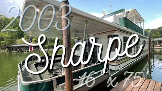 SOLD 2003 Sharpe 16’ x 75’ Houseboat for Sale by HouseboatsBuyTerry.com