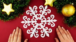 How to make a Christmas paper snowflake easily and simply. New Year crafts