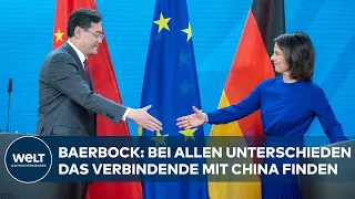 BAERBOCK empfängt chinesischen Amtskollegen Qin Gang | WELT Dokument