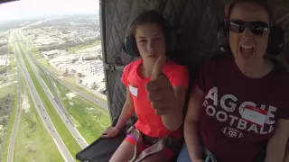 Riding in a Huey over College Station