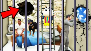 Franklin Biggest Plan To ESCAPE SECRET PRISON in GTA 5 | SHINCHAN and CHOP