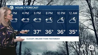 Metro Detroit Weather: Mostly cloudy with a mild high in the upper 30s.