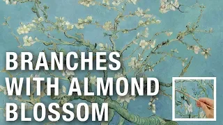 Branches with Almond Blossom Oil Painting Reproduction | Vincent van Gogh